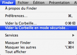 Vider corbeille mac en mode sécurisée