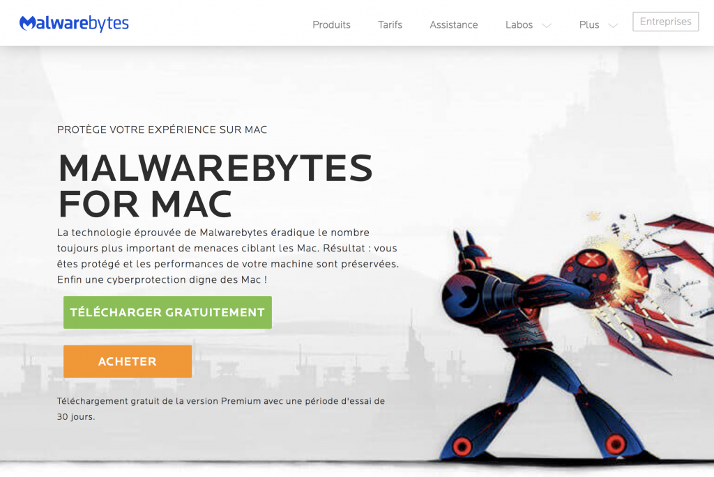 Site anti malware pour Mac - Malwarebytes
