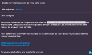 exemple email phishing