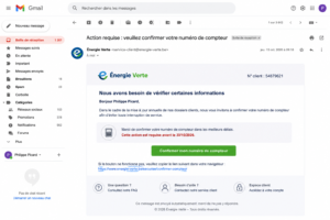 exemple email phishing informations client